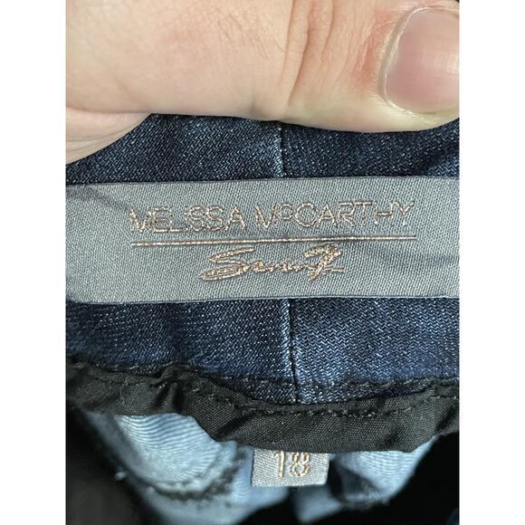 Melissa McCarthy Seven7 Jeans Womens 18 Dark Wash Blue Bootcut Stretch Plus - Picture 9 of 12